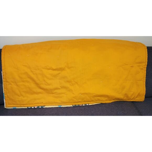 Vintage Star Pattern Hand Made Quilted Throw Blanket 51 x 44 Granny Backed Tied - Picture 5 of 7